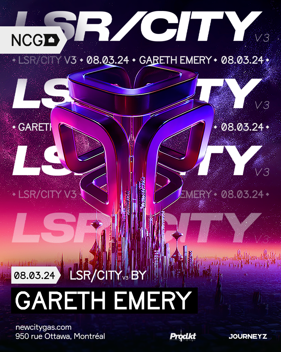 LSR/CITY V3 by Gareth Emery - フライヤー裏
