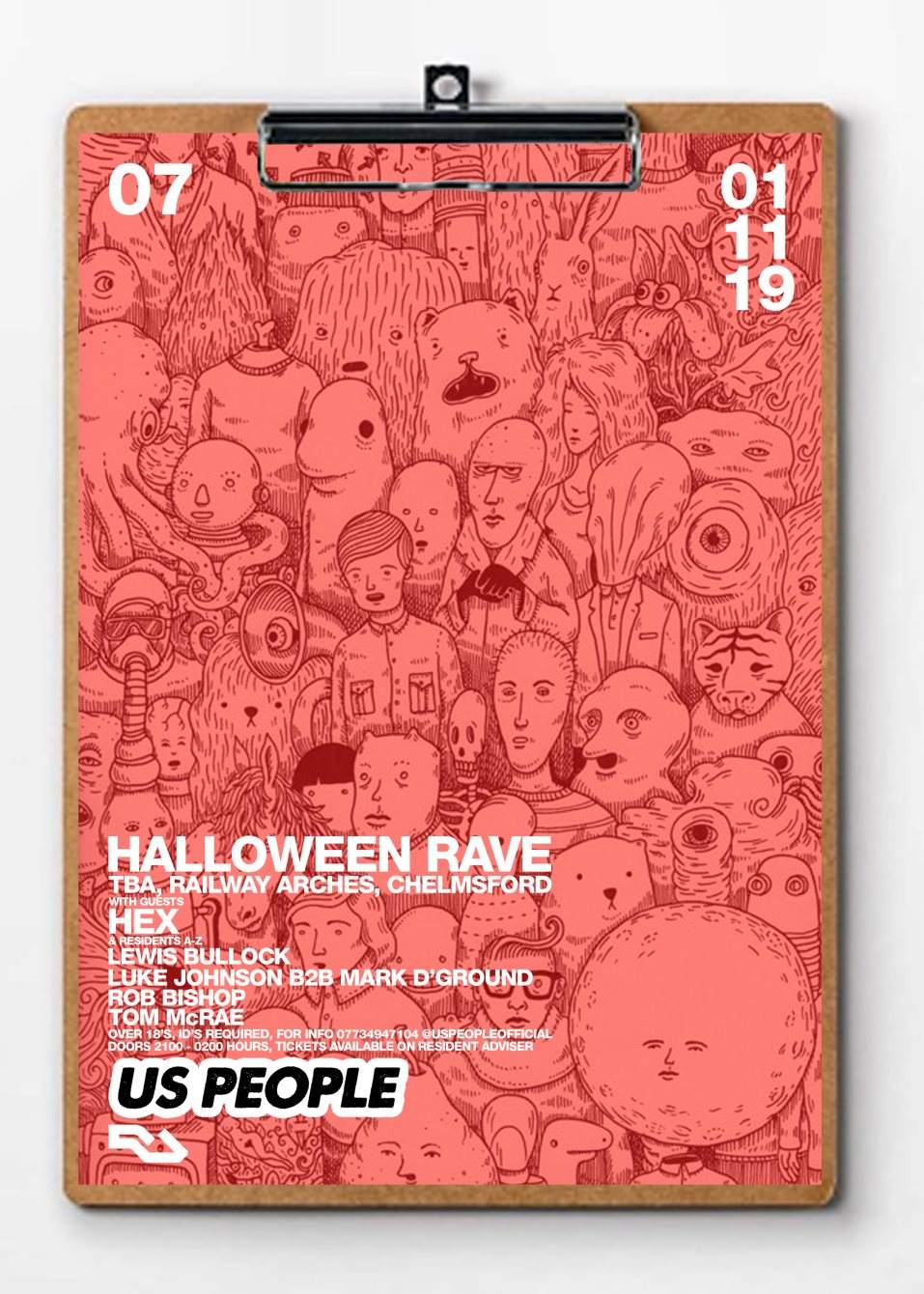 US PEOPLE 07 Halloween Rave - フライヤー表