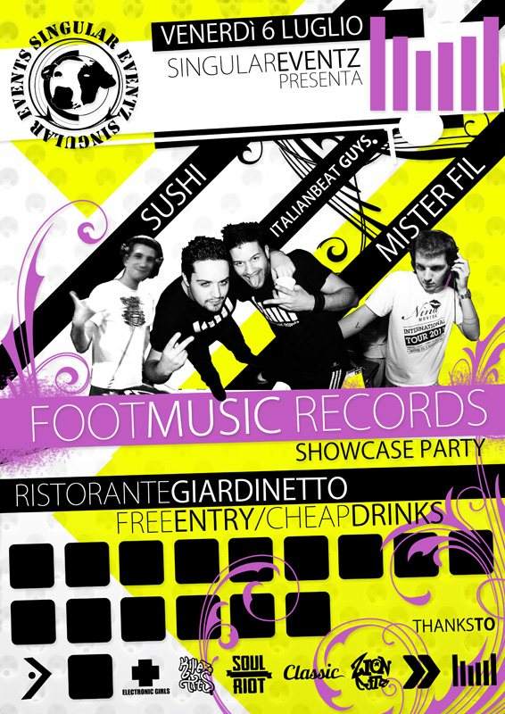 Footmusic Records Showcase Party - フライヤー表