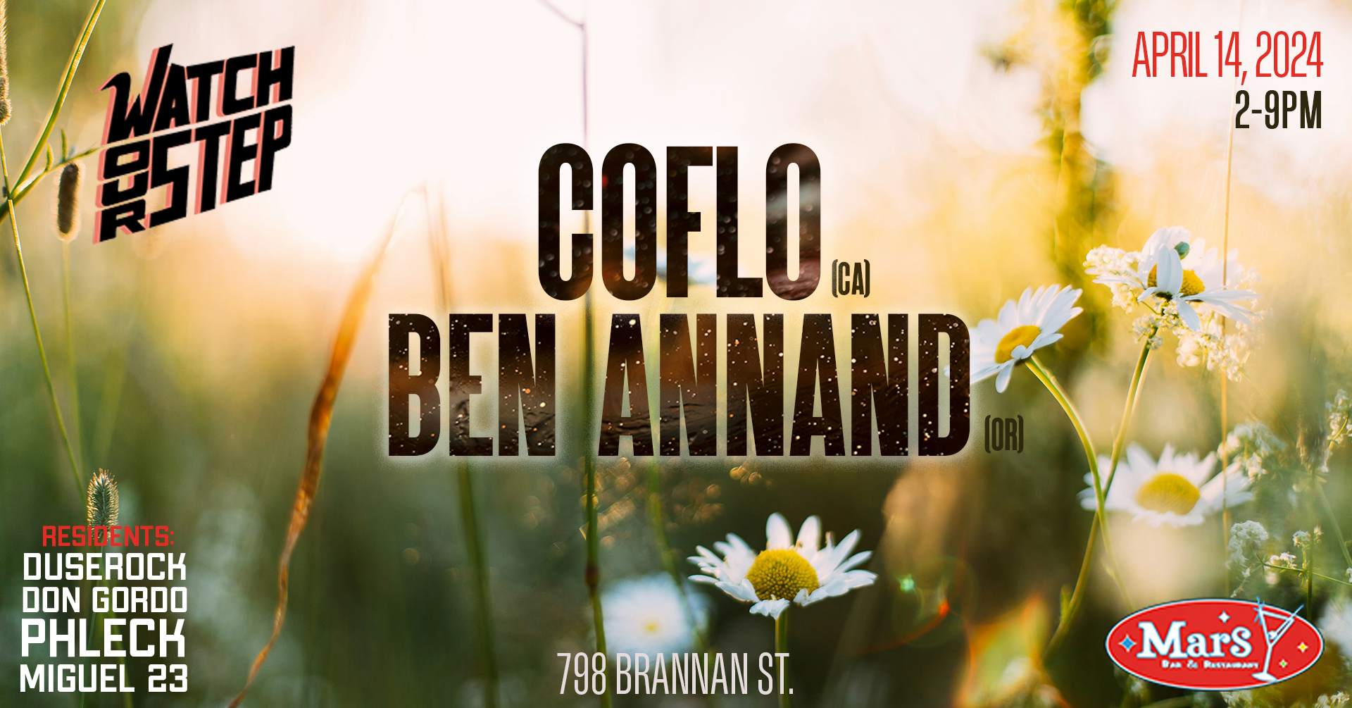 Watch Our Step feat. Coflo and Ben Annand - フライヤー表