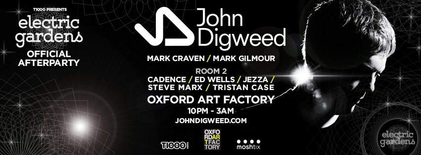 Electric Gardens After Party with John Digweed - Página frontal
