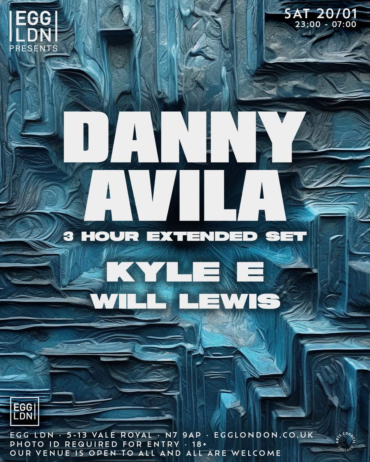 Egg LDN Pres: Danny Avila (3 Hour Extended Set), Kyle E & Will Lewis - フライヤー裏