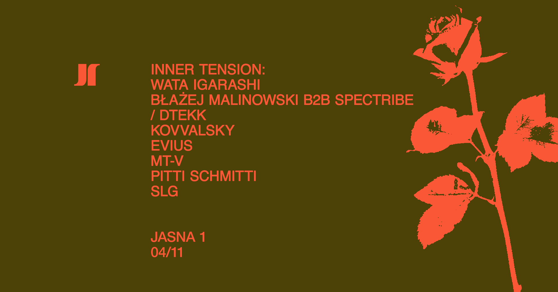 J1 - Inner Tension with Wata Igarashi, Blazej Malinowski B2B Spectribe / dtekk, Kovvalsky  - Página frontal