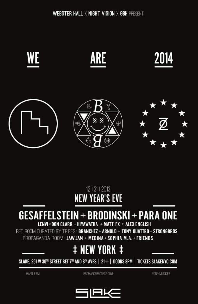 We Are 2014 NYE with Gesaffelstein, Brodinski, Para One - Página frontal