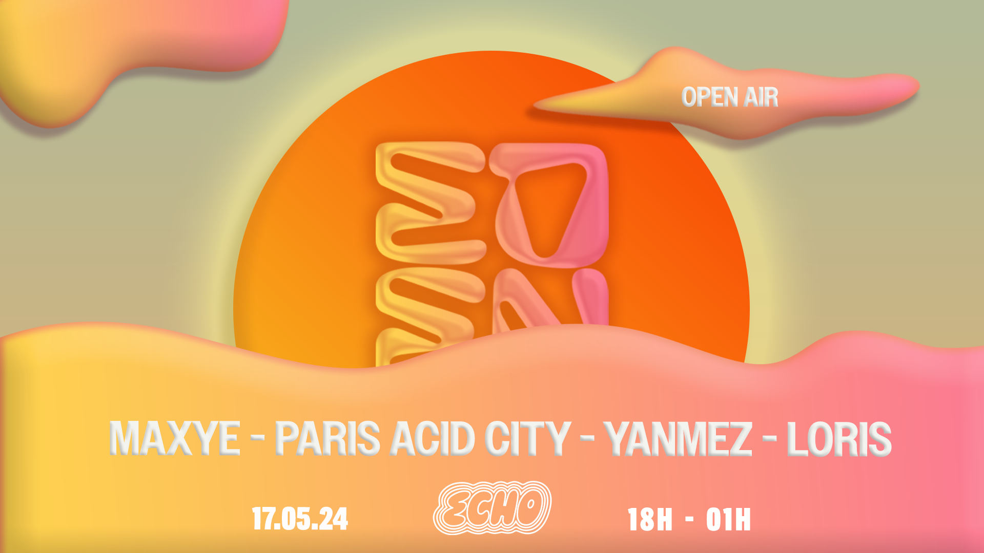 Echo x Eden: Maxye, Paris Acid City, Yanmez, Loris - Página frontal