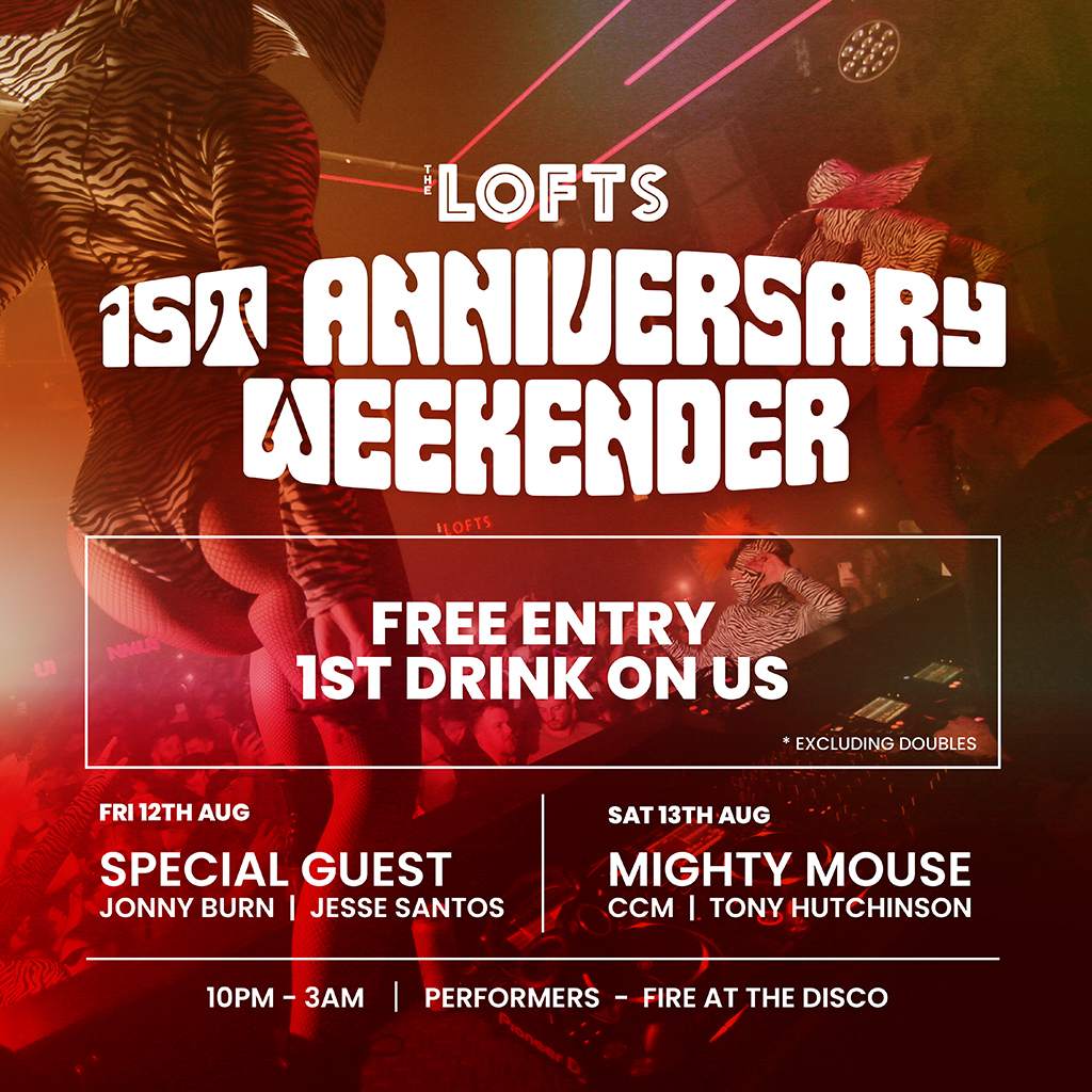 1ST ANNIVERSARY WEEKENDER (SATURDAY) – MIGHTY MOUSE, TONY HUTCHINSON, CCM - Página frontal