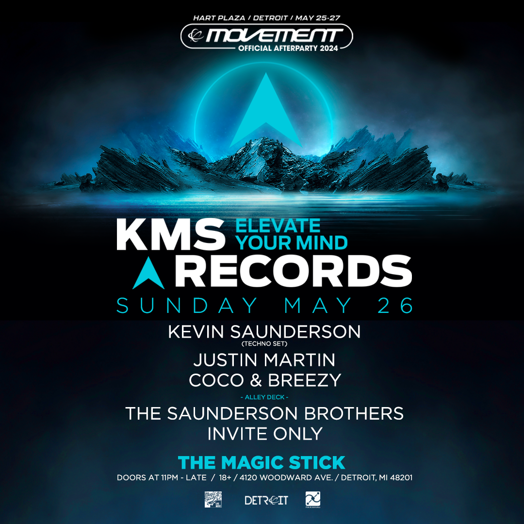 KMS Records Movement After Party with Kevin Saunderson + Justin Martin - フライヤー表