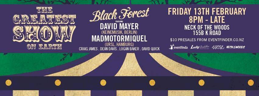 The Greatest Show on Earth Black Forest feat. David Mayer & Madmotormiquel - Página frontal