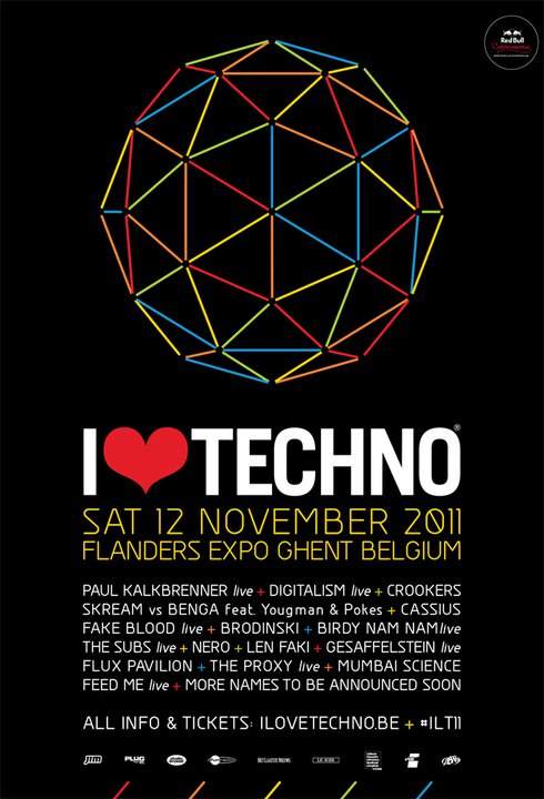 I Love Techno 2011 - フライヤー表