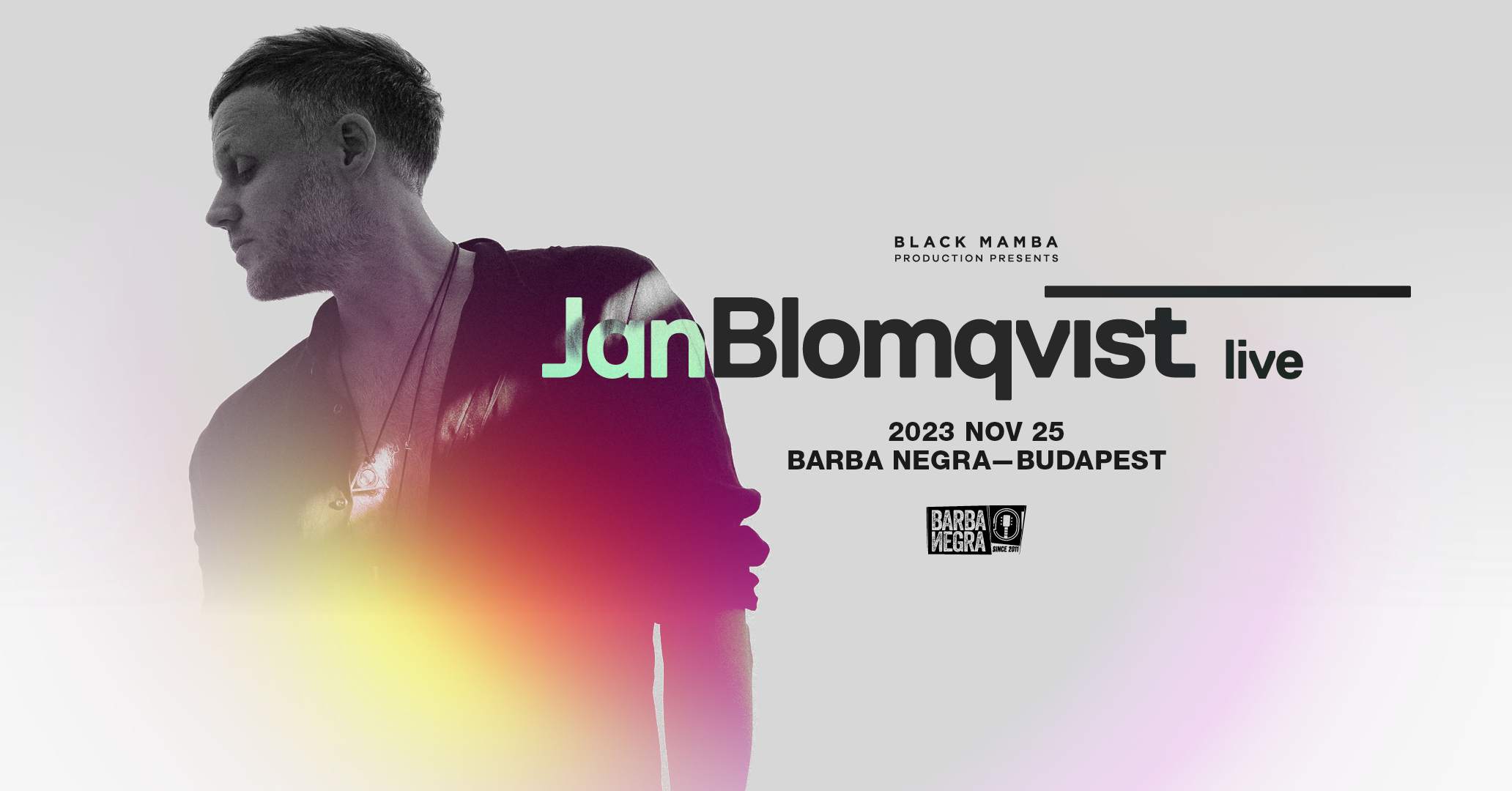 Jan Blomqvist LIVE AT BARBA NEGRA - フライヤー表