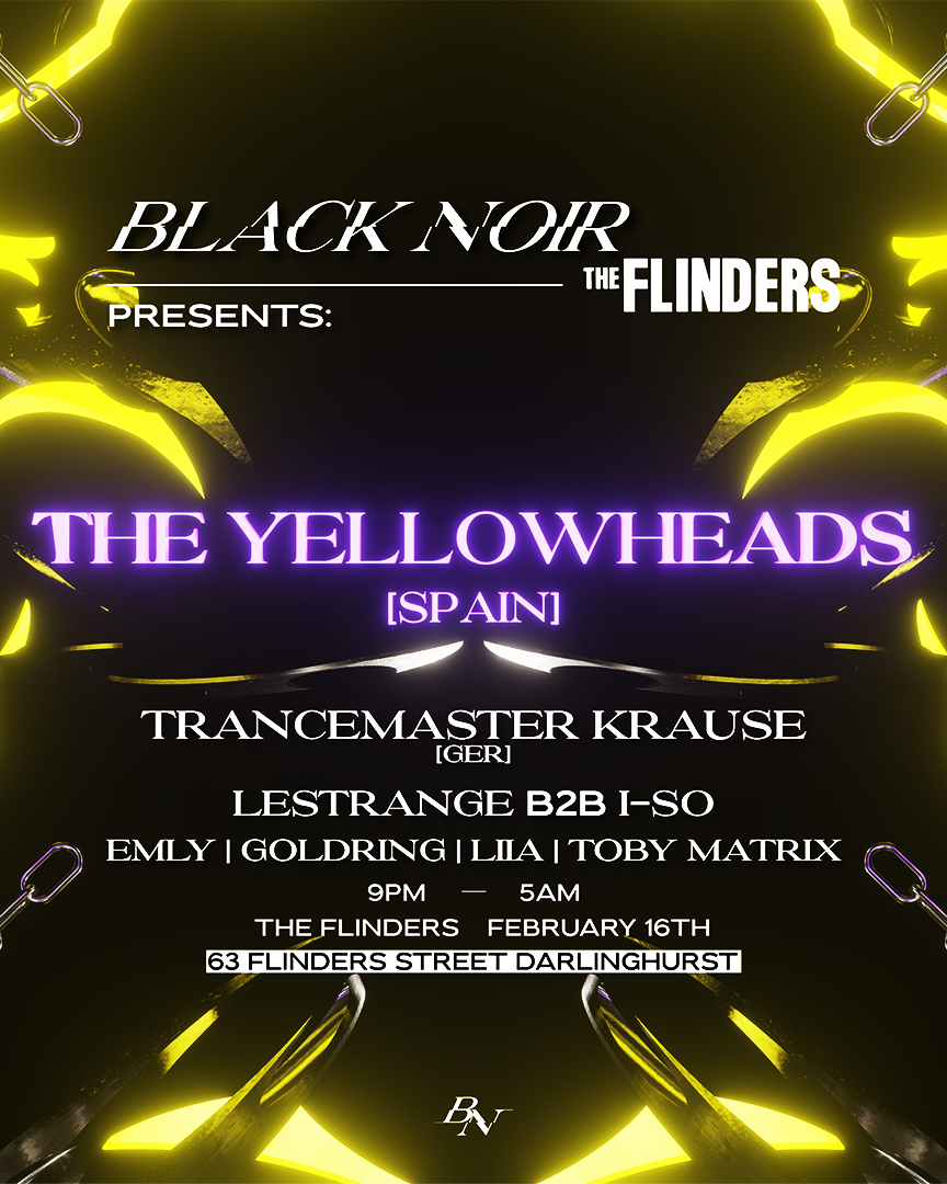 BLACK NOIR presents: The YellowHeads (ESP) & Trancemaster Krause (GER) - Página frontal