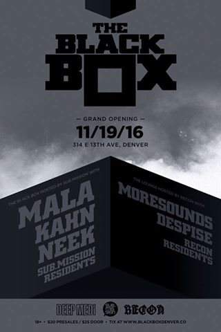The Black Box Grand Opening Feat. Mala, Kahn, Neek, and Moresounds - Página frontal