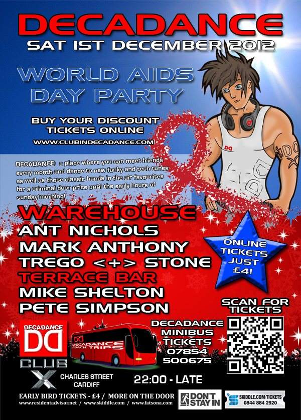 Decadance presents World Aids day Residents Special - フライヤー表