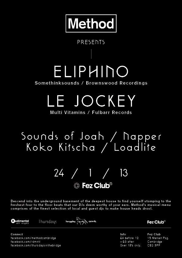 Method Launch Feat. Eliphino , Le Jockey - フライヤー裏