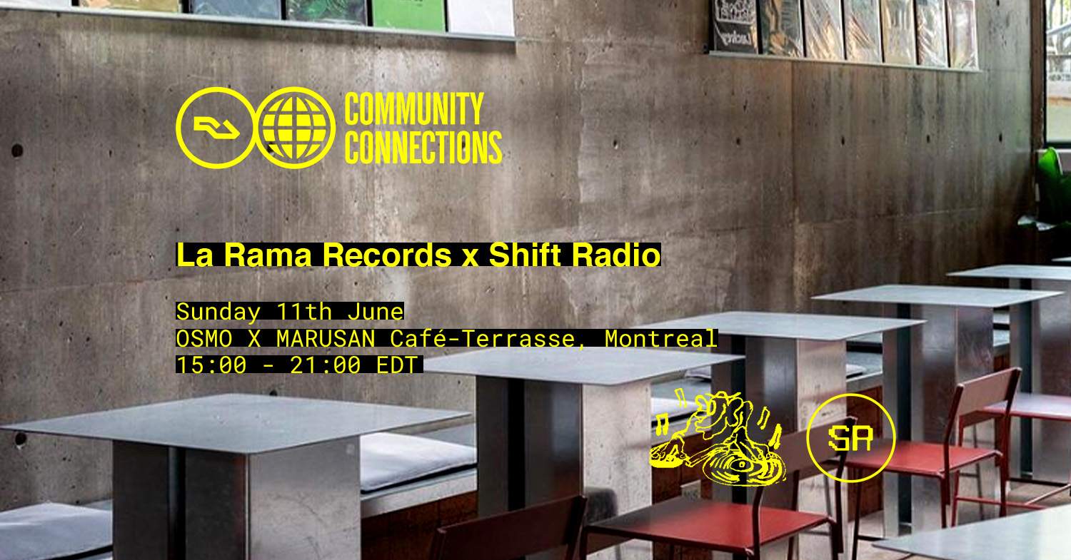 RA CC Montreal x Shift Radio x La Rama Records - Página frontal