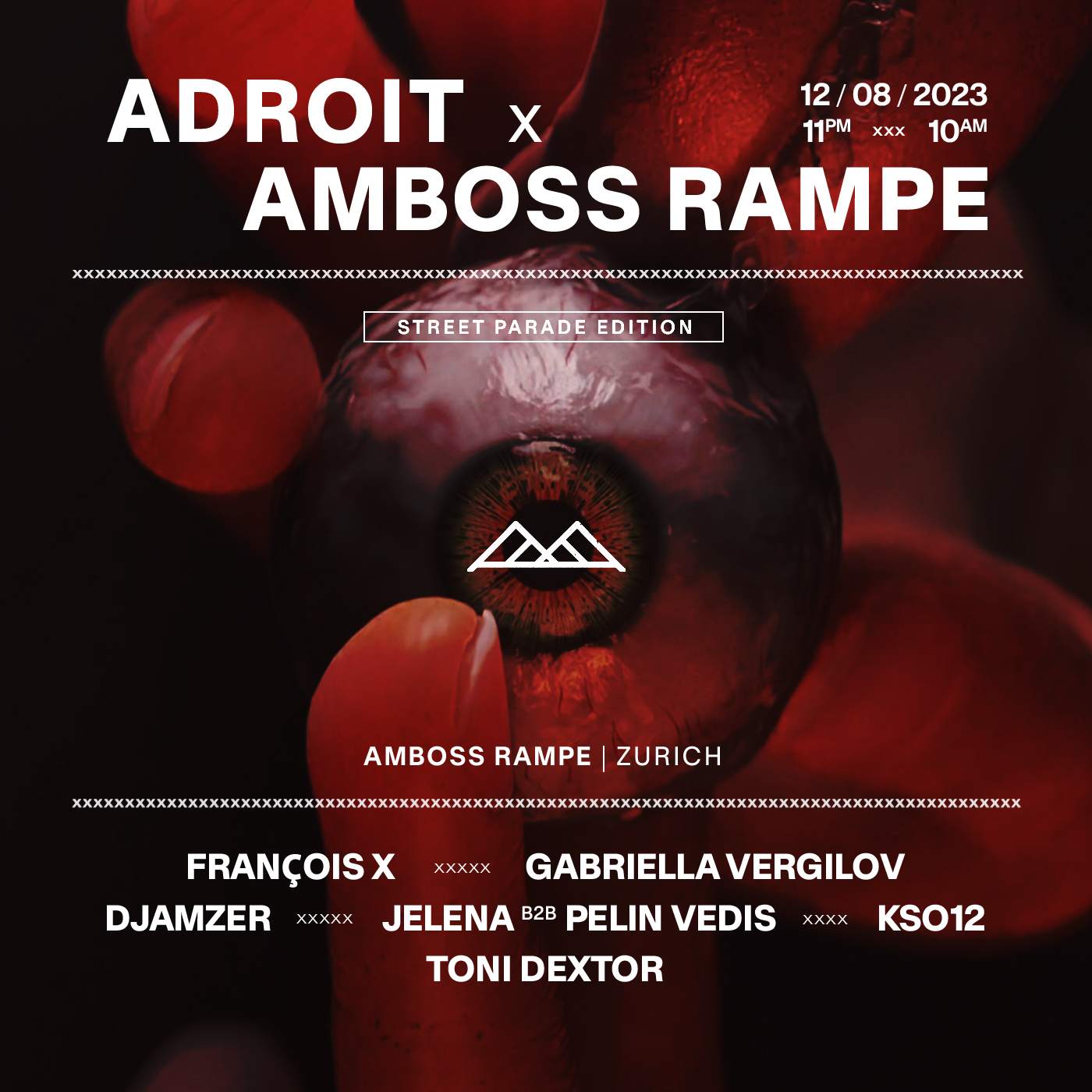 Adroit x Amboss Rampe - Street Parade Aftershow - フライヤー表