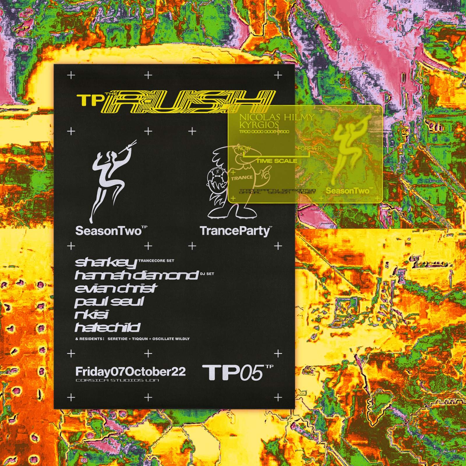 TranceParty:TheRush - Flyer front