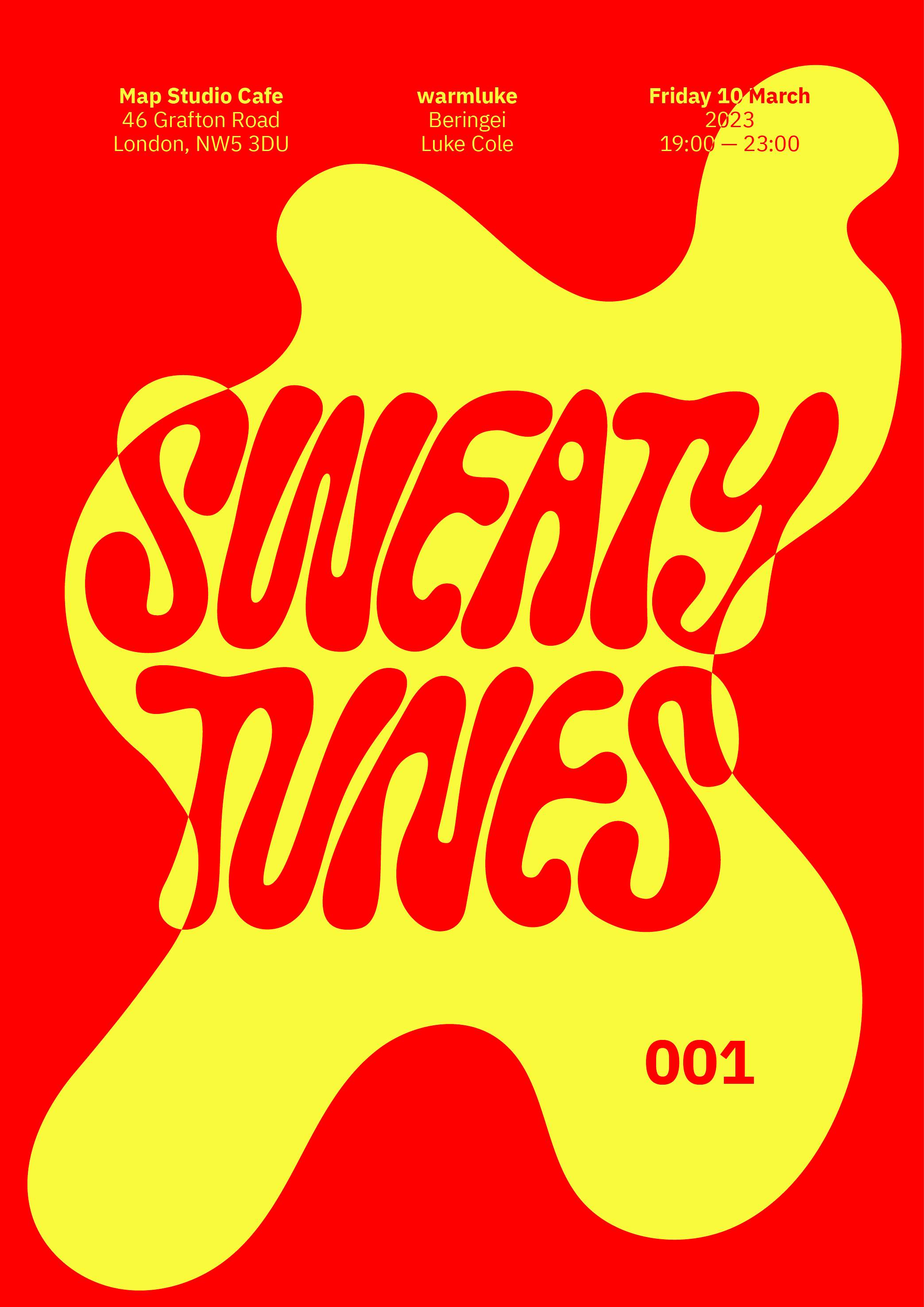 Sweaty Tunes 001 - フライヤー表