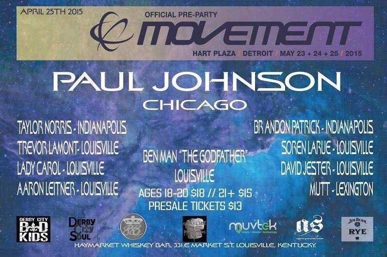 Official Movement Pre-Party with Paul Johnson - フライヤー裏