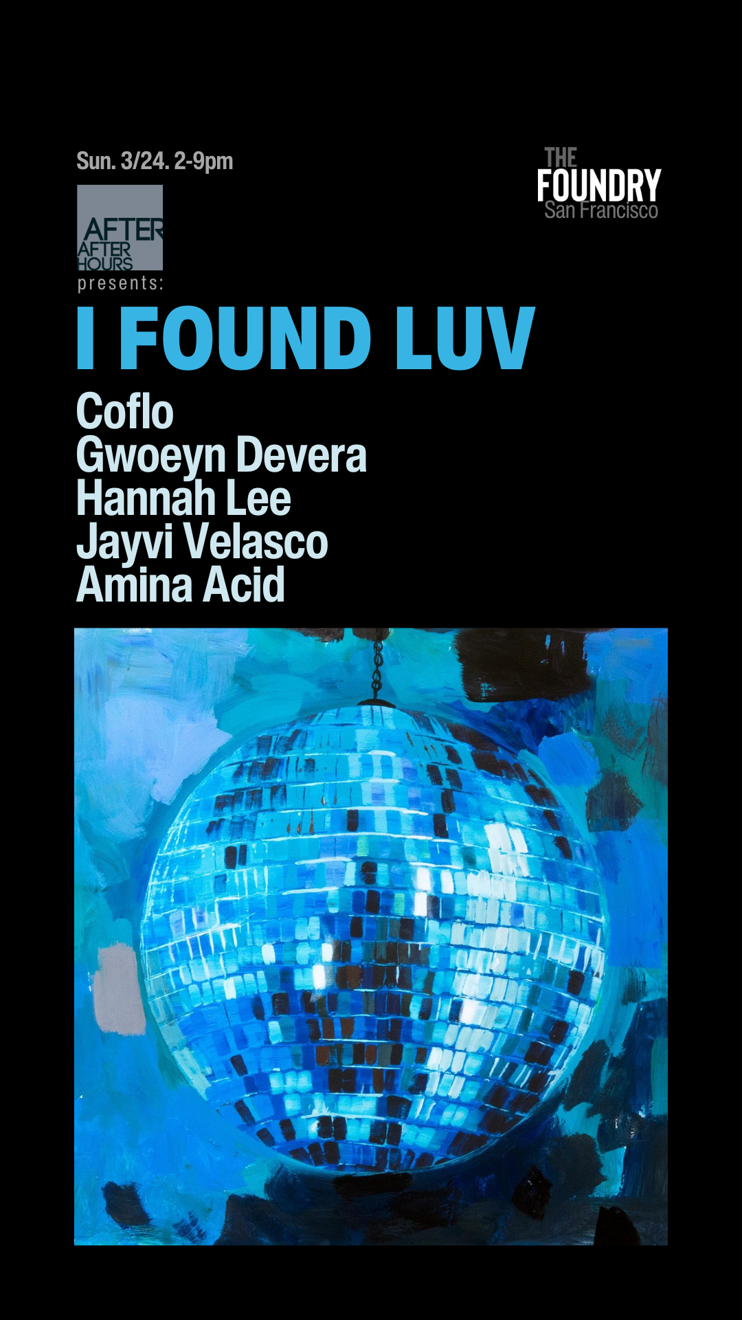 I FOUND LUV - DJs Coflo, Gwoeyn Devera, Hannah Lee, Jayvi Velasco & Amina Acid - フライヤー裏