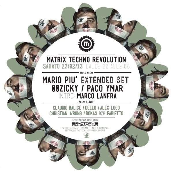 Matrix presenta *Mario Piu' Extended* 3hrs SET - Página frontal