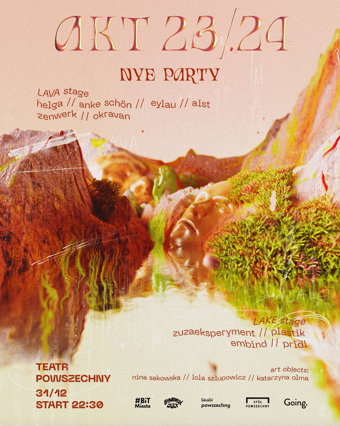 NYE PARTY AKT 23/24 - Synergy Cult - フライヤー表