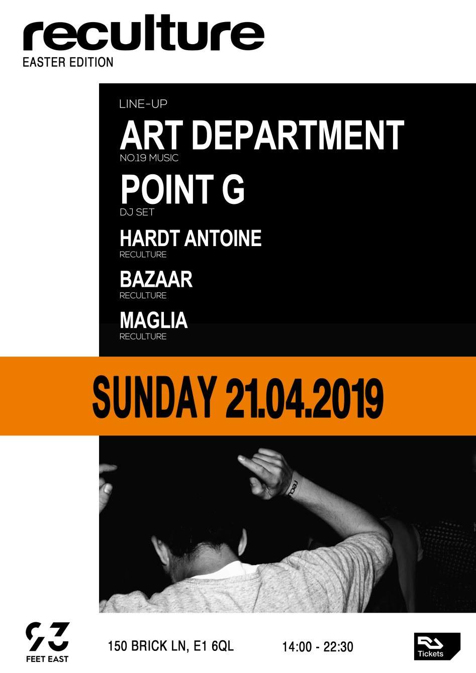 Reculture Easter Edition with Art Department + Point G (DJ Set) - Página trasera