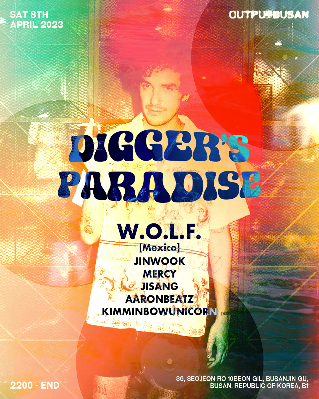 DIGGER'S PARADISE : W.O.L.F. (MEXICO), JINWOOK (SEOUL) - フライヤー表