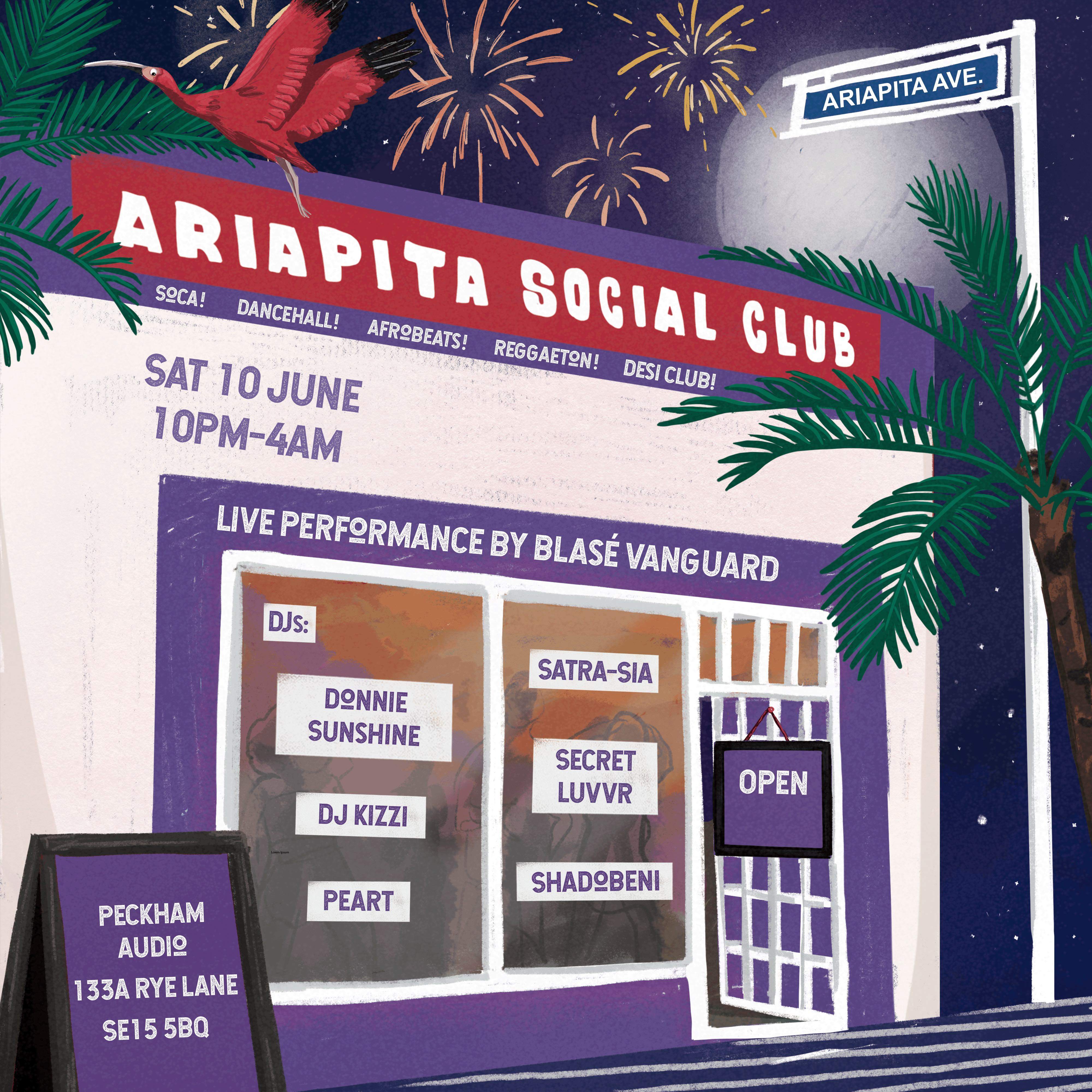 Ariapita Social Club goes South - フライヤー表