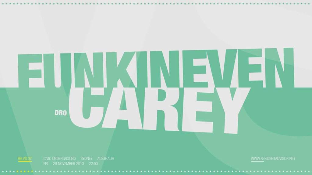 RA VS - FunkinEven & Dro Carey - フライヤー表