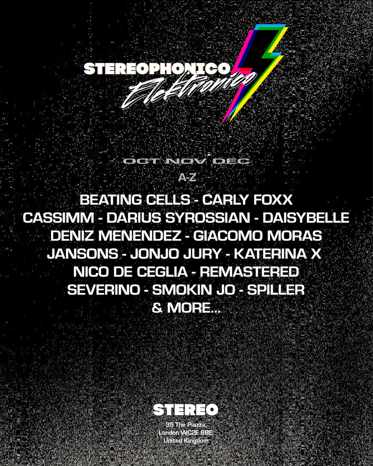 STEREOPHONICO ELEKTRONICO presents Severino at STEREO, London