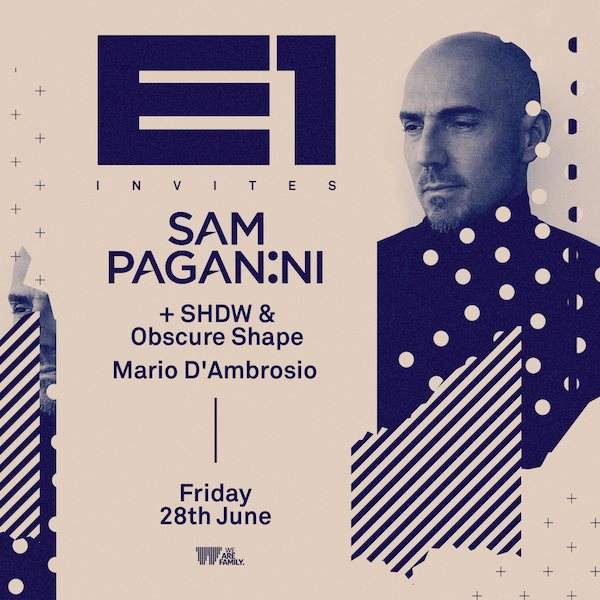 E1 Invites: Sam Paganini + SHDW and Obscure Shape + Mario D'ambrosio - Página trasera