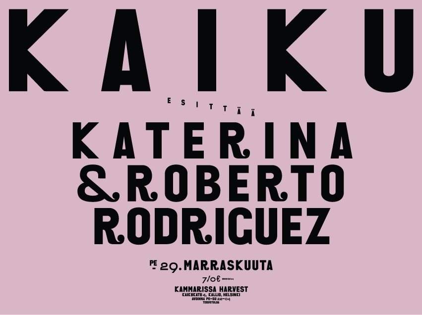 Roberto Rodriguez & Katerina - フライヤー表