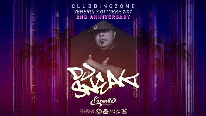 clubbingzone '2nd Anniversary' with DJ Sneak - フライヤー表