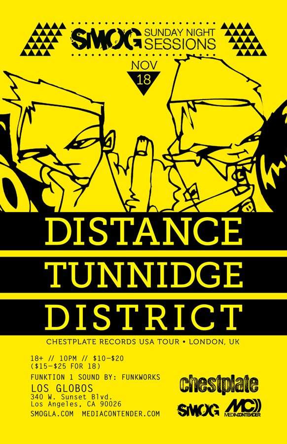 Smog Sunday Night Sessions with Distance, Tunnidge, District - Página frontal