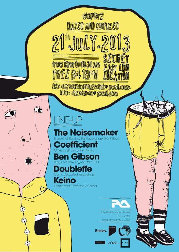 Dazed and Confuzed // Chapter 2 with The Noisemaker, Coefficient, Ben Gibson - フライヤー表