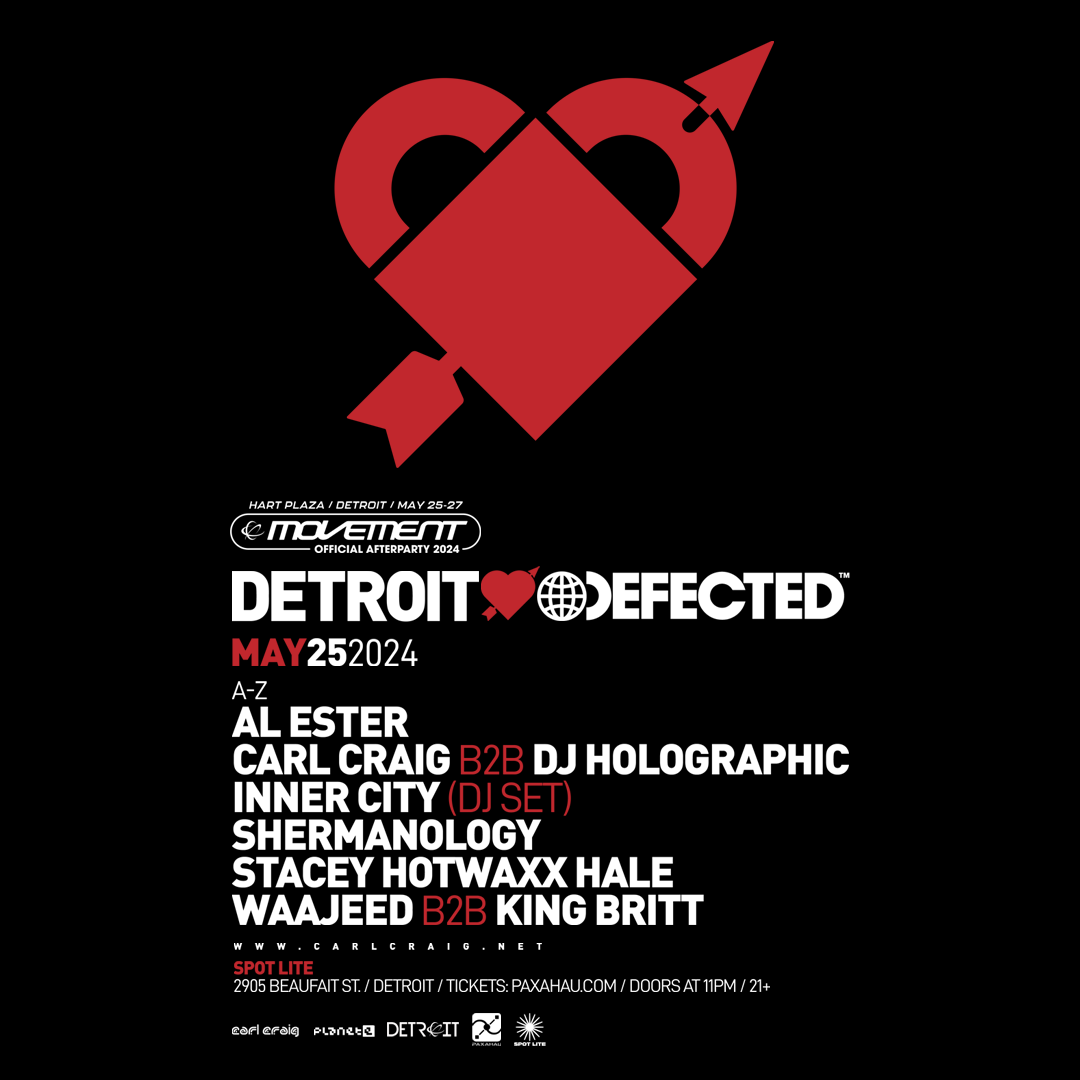 Detroit Love x Defected Records - フライヤー表