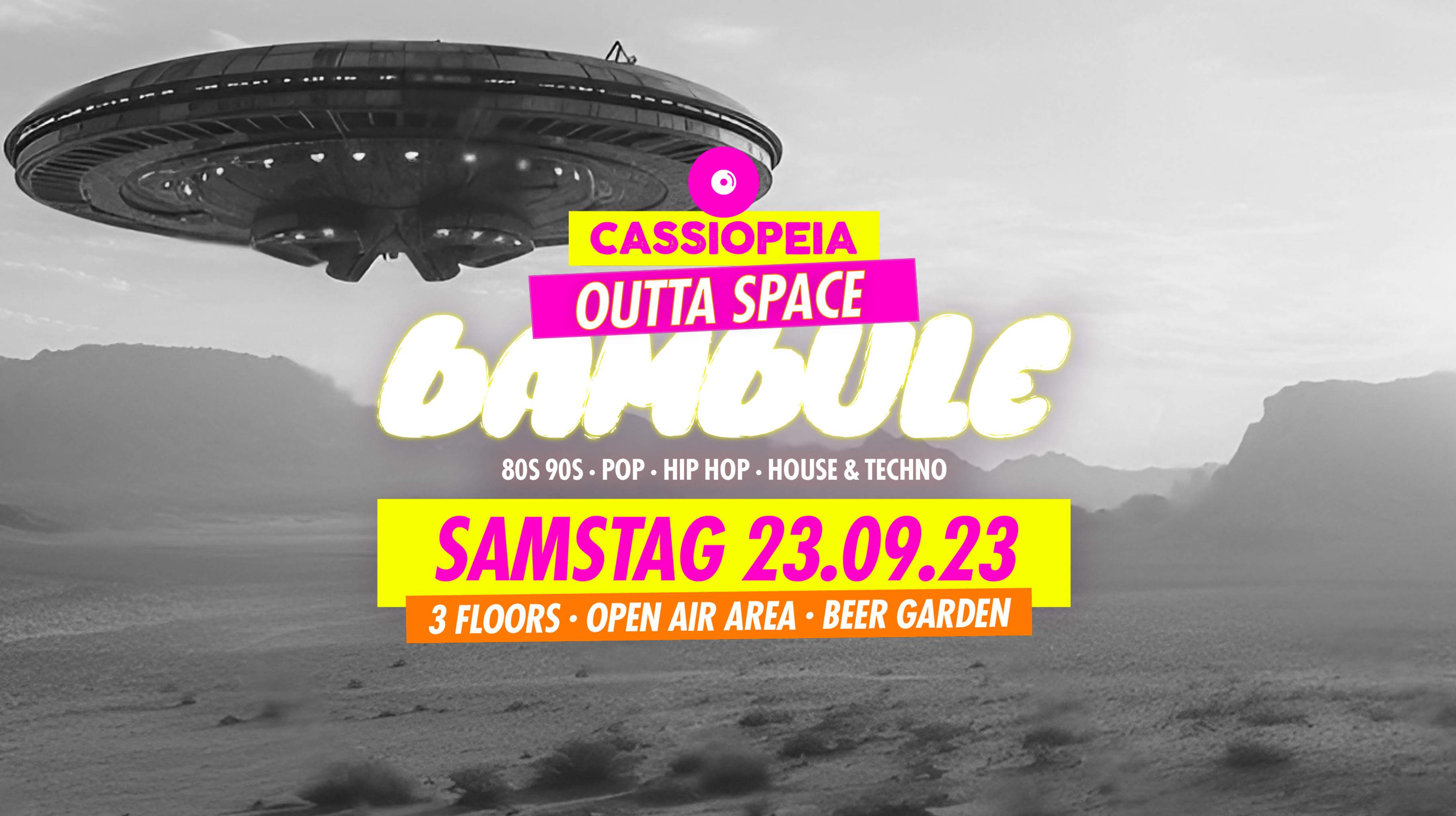 Outta Space Bambule (House & Techno, Hip Hop, 80s, 90s & Pop) - フライヤー表