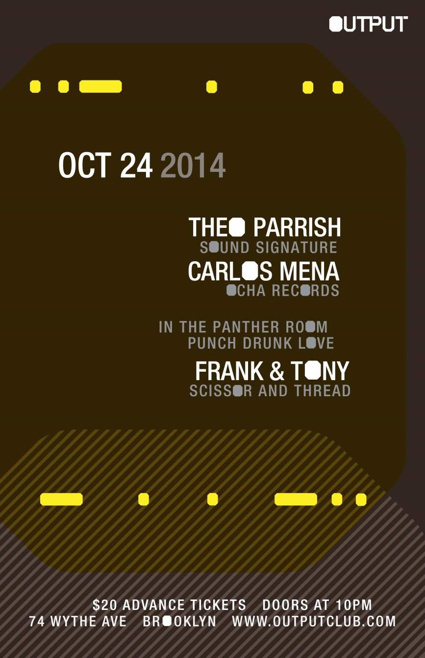 Theo Parrish/ Carlos Mena and Punch Drunk Love with Frank & Tony - Página frontal