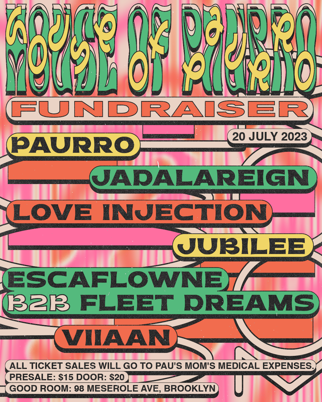 House Of Paurro Fundraiser ft Paurro, JADALAREIGN, Love Injection, Jubilee, EscaFlowne + more - Página frontal