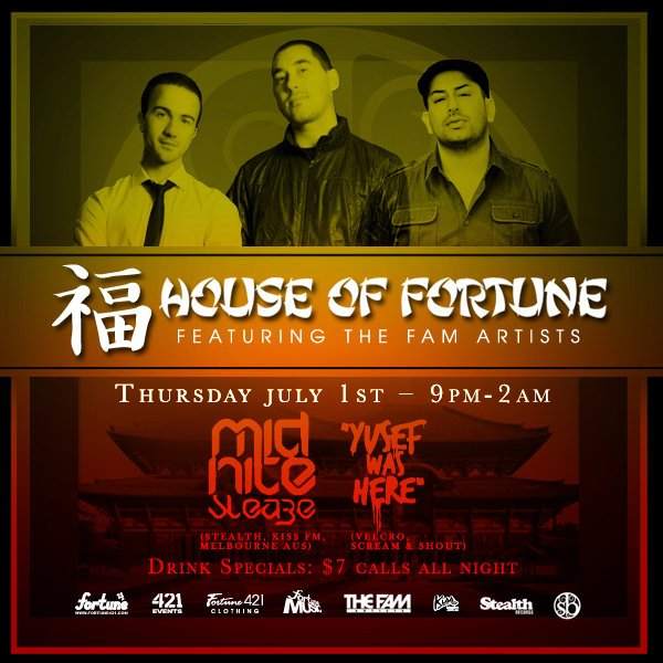 House Of Fortune feat Midnite Sleaze, Yusef - Página frontal