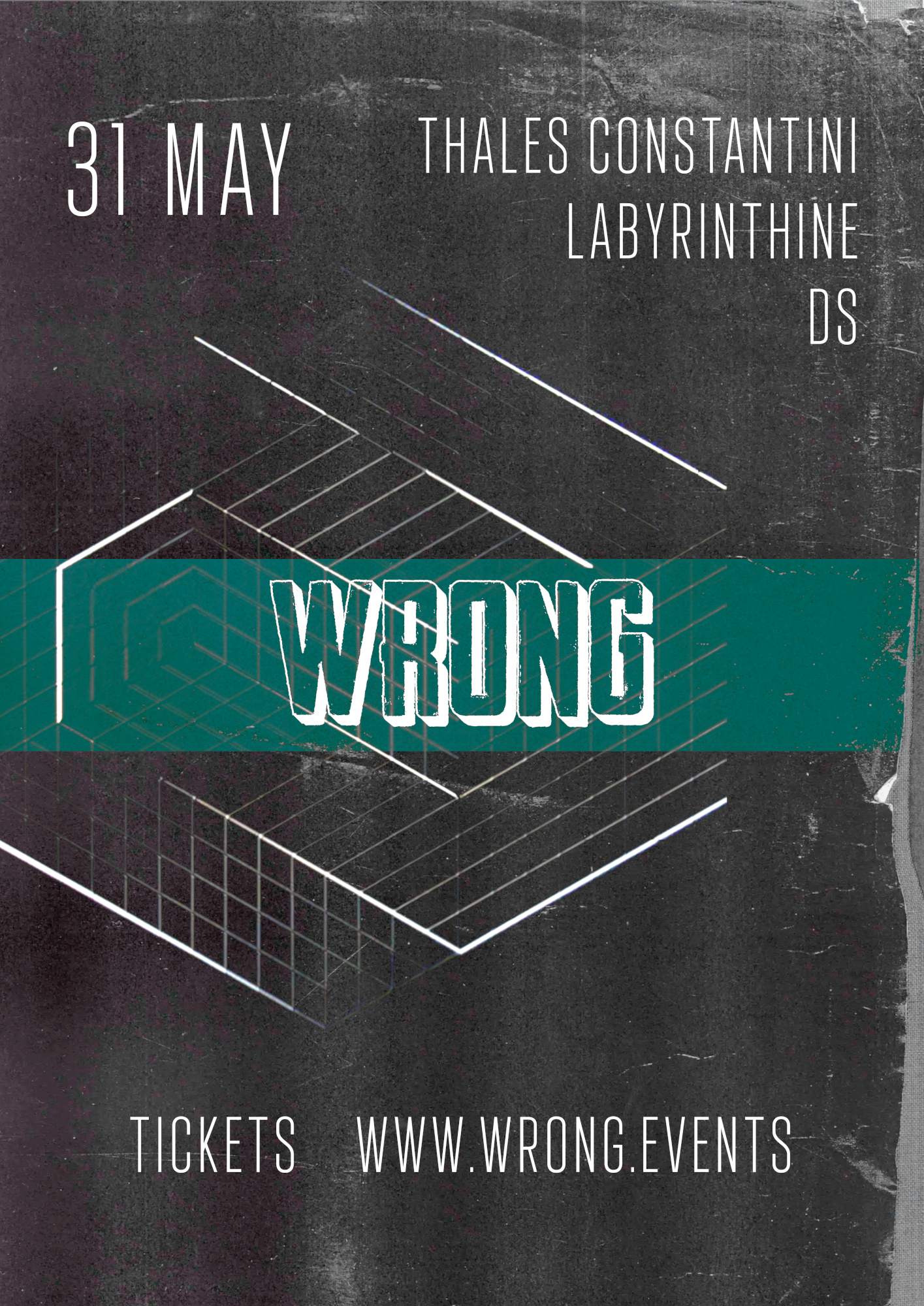 Wrong! All Night Techno Afterhours: Thales Constantini, Labyrinthine, DS - Página frontal