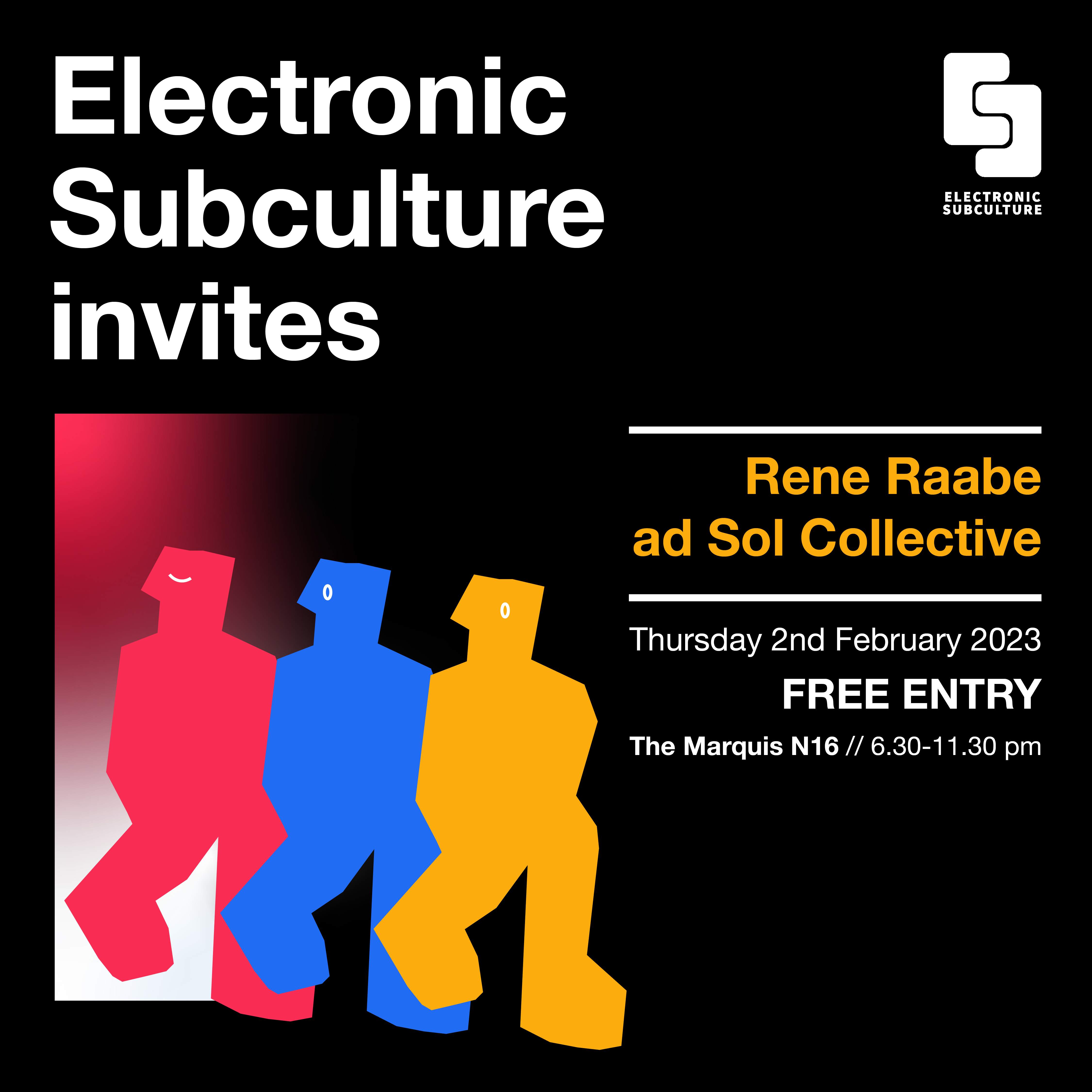 Electronic Subculture invites ad Sol  - Página trasera
