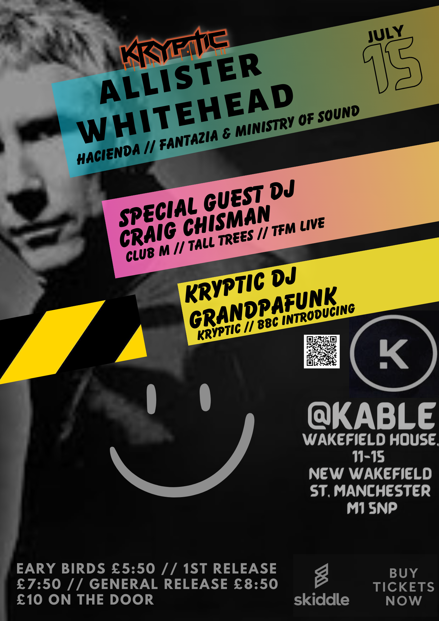 Kryptic presents Allister Whitehead back in Manchester - フライヤー表