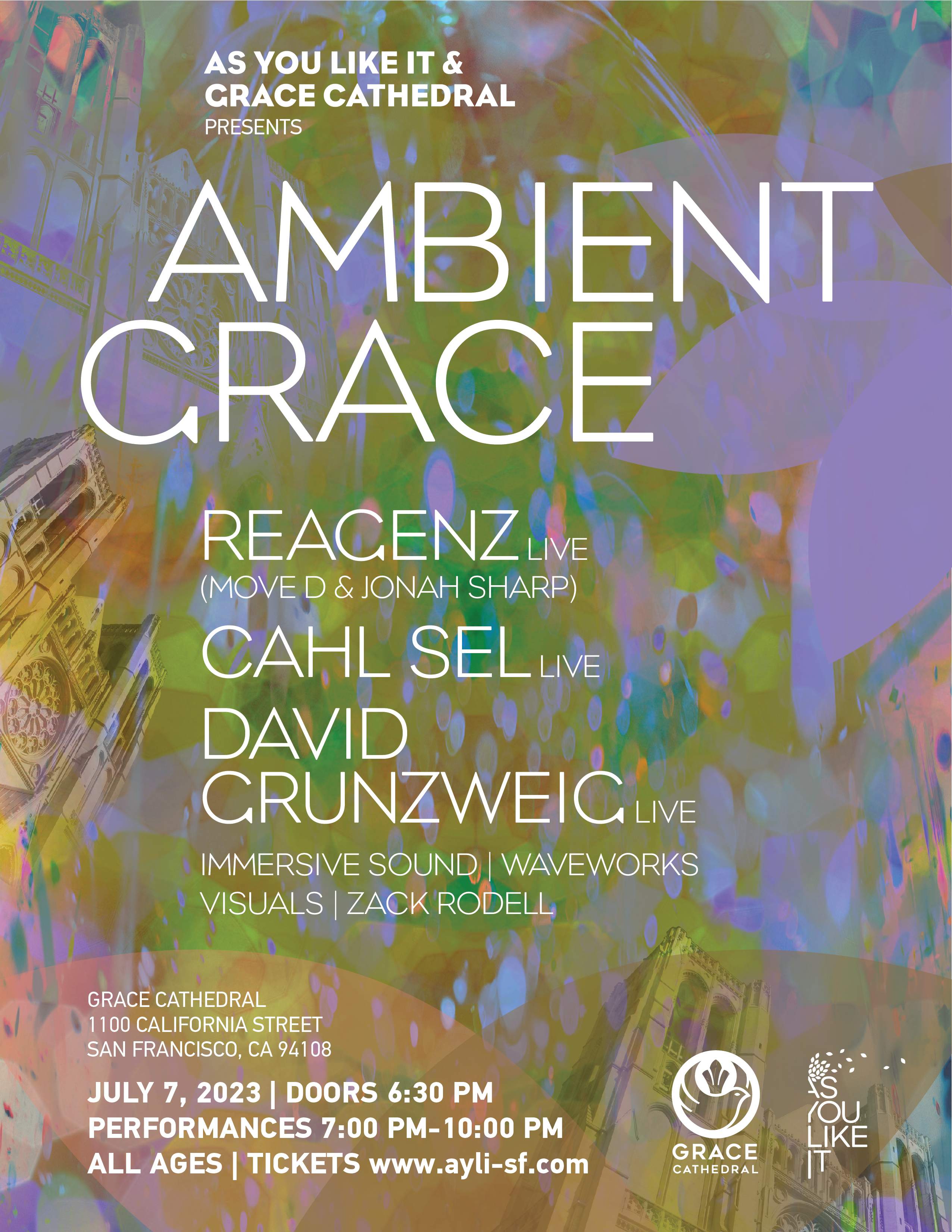 Ambient Grace with Reagenz LIVE (Move D & Jonah Sharp) - フライヤー表