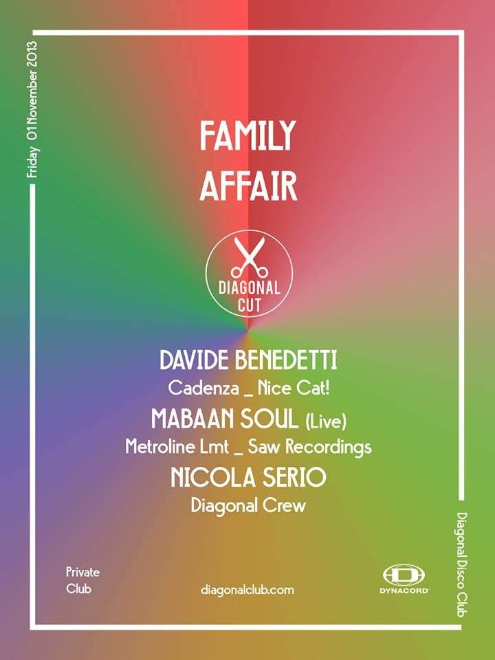 Family Affair with Davide Benedetti - フライヤー表