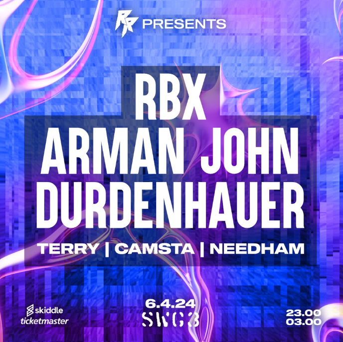 RR5 - RBX, Arman John & Durdenhauer - フライヤー表
