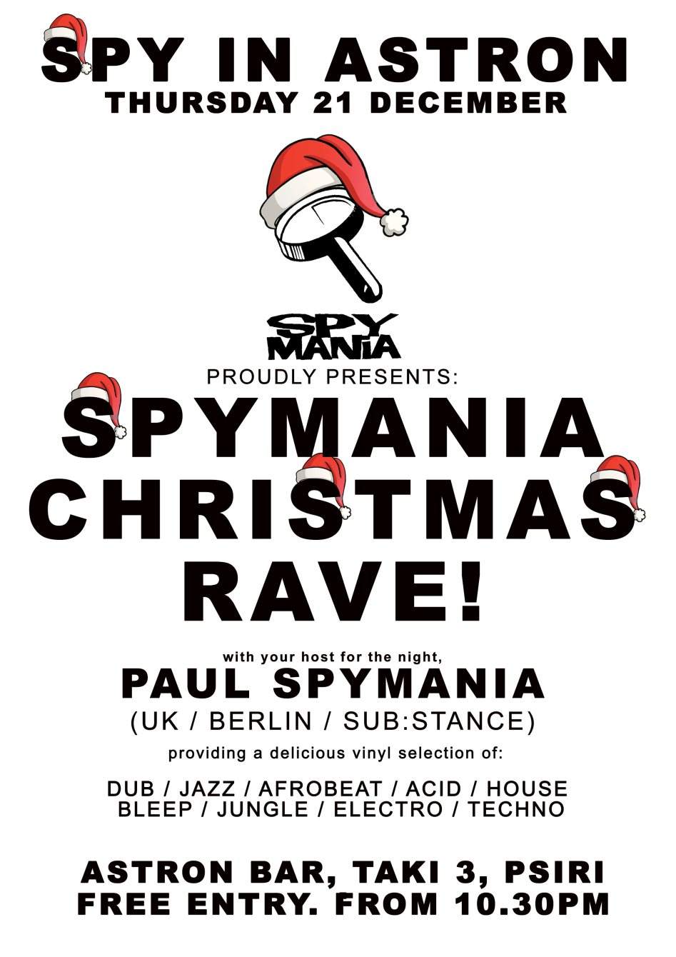 Paul Spymania (UK / Berlin / Sub:Stance) - フライヤー表