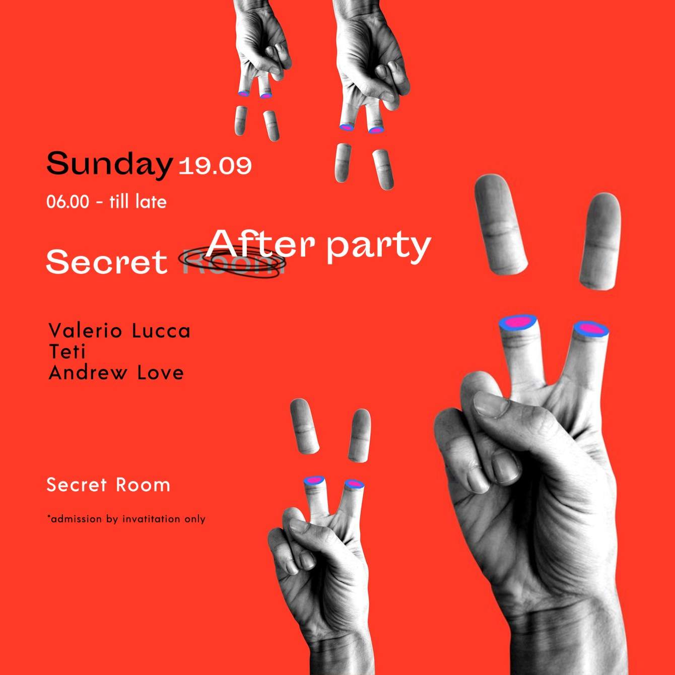 After Party with Valerio Lucca, Fabio Teti & Andrew Love - フライヤー表