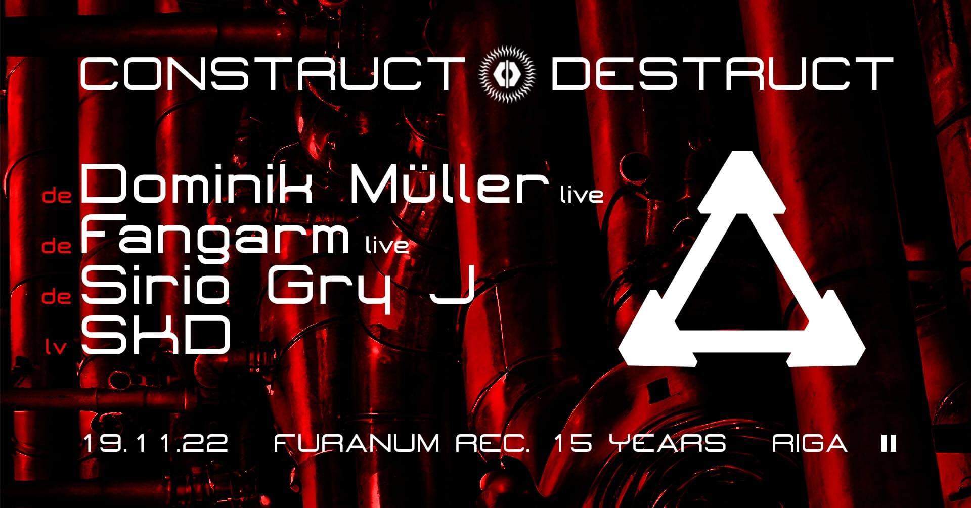 Construct / Destruct • Furanum Records (Berlin) 15 Years - Página frontal